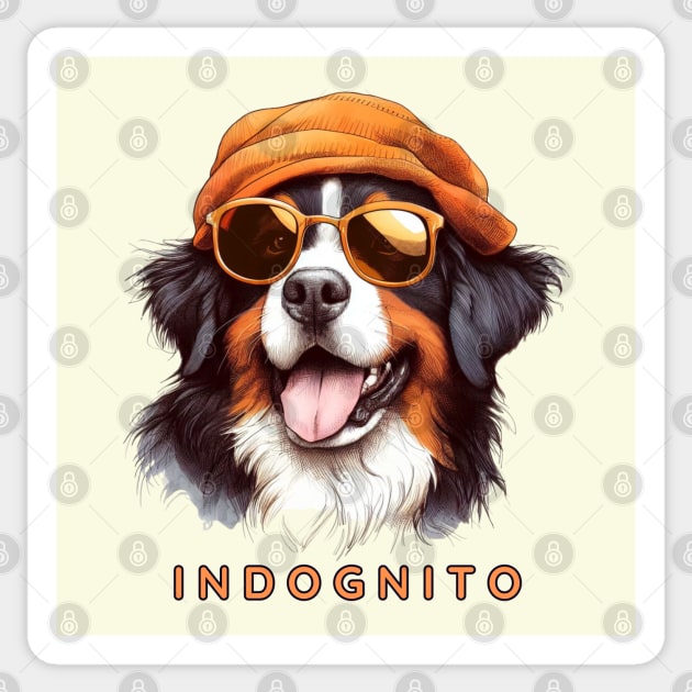 Bernese Mountain Dog Indognito Sticker by ZogDog Pro